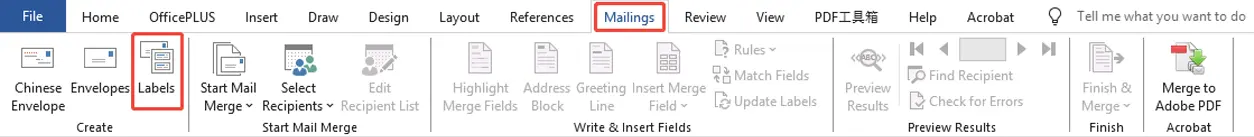How To Print Labels From Word - Step 1